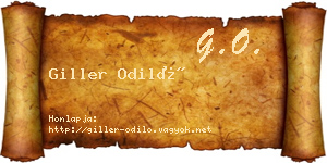 Giller Odiló névjegykártya